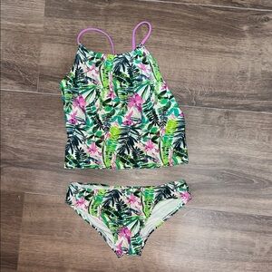 Old Navy Tropical Kids Bikini with Green and Pink